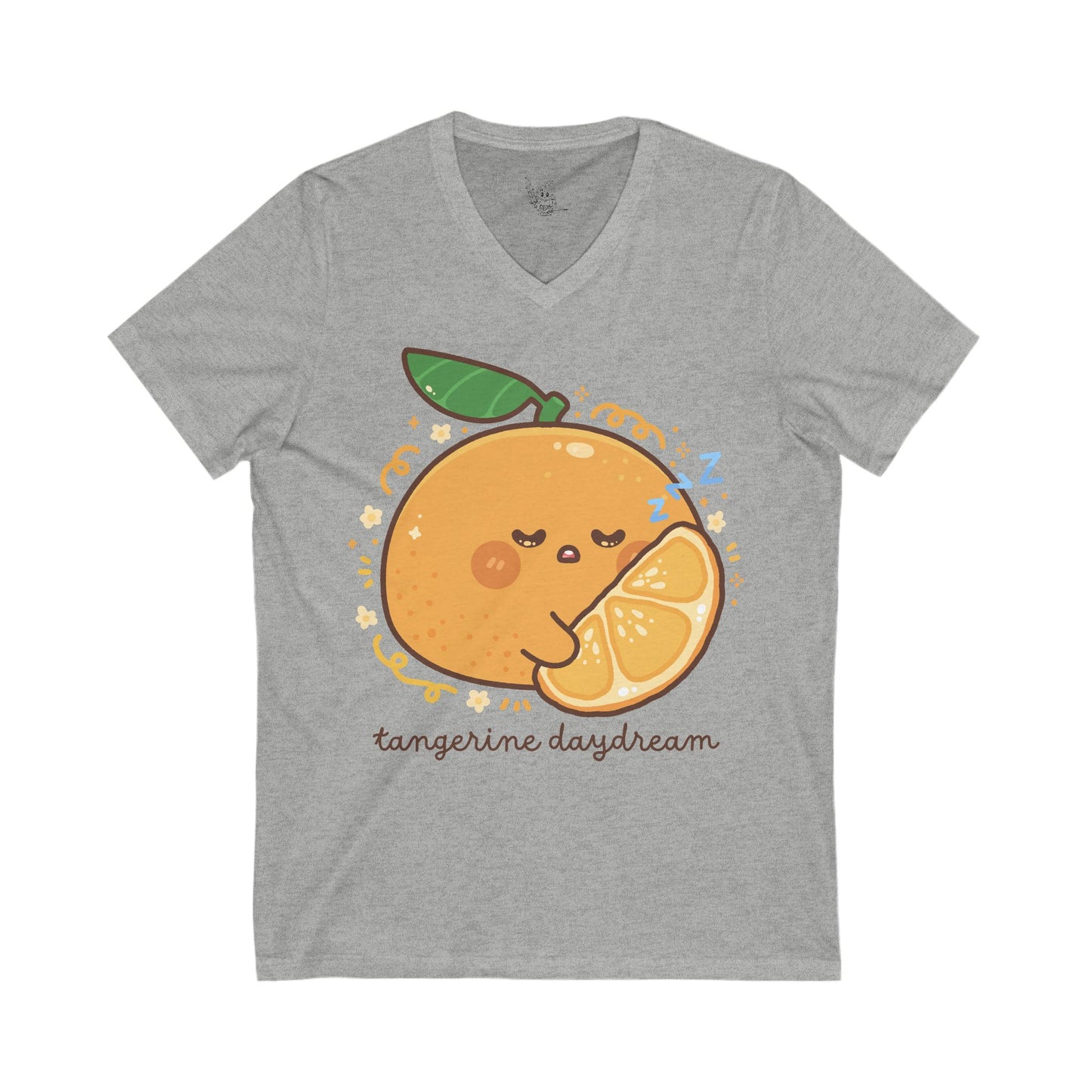 Tangerine Daydream Jersey Short Sleeve V-Neck Tee