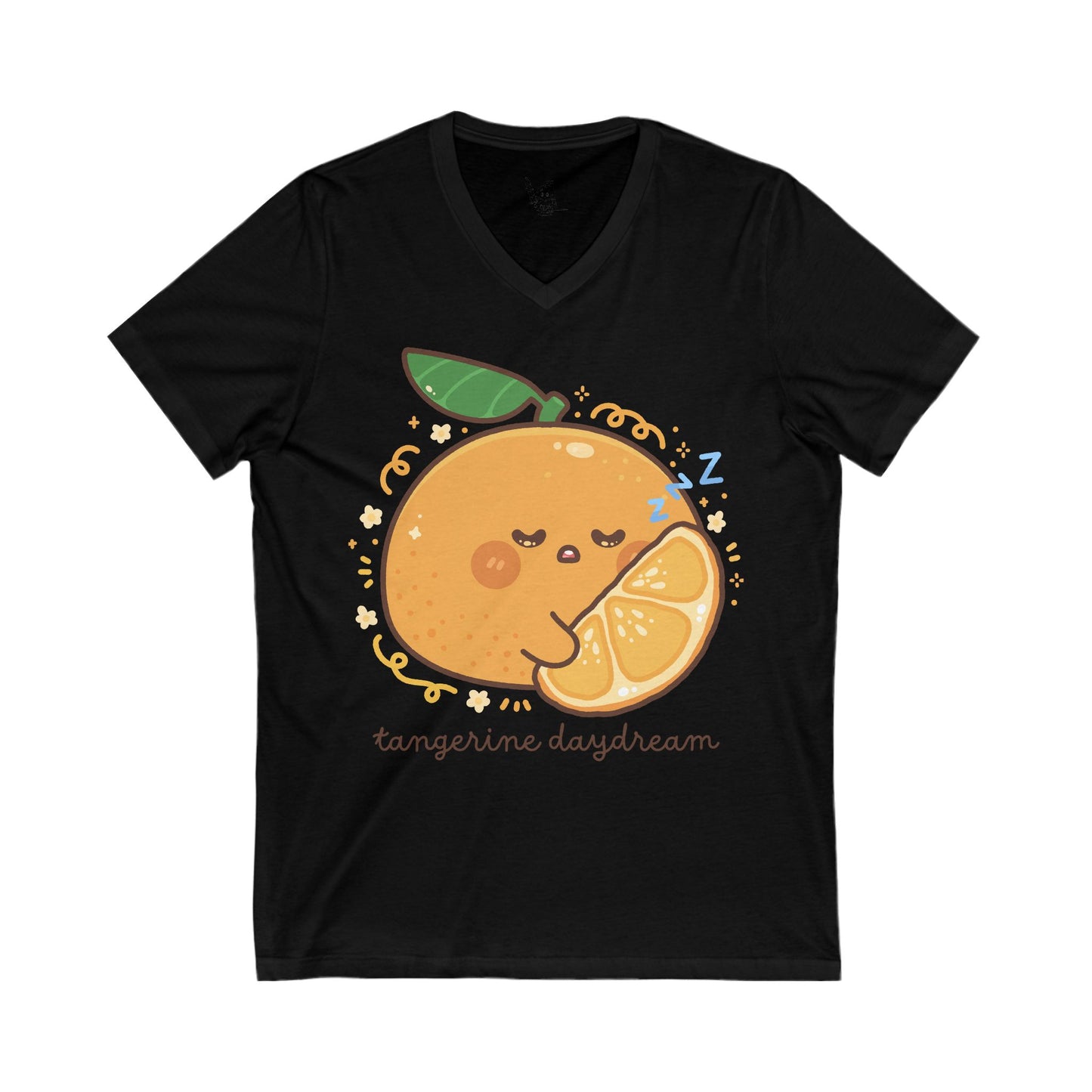 Tangerine Daydream Jersey Short Sleeve V-Neck Tee